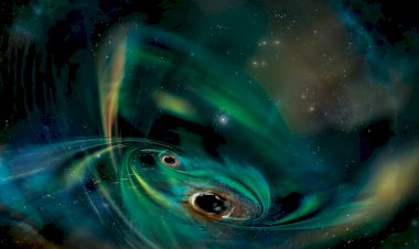 Pionera señal de un sistema binario de agujeros negros masivos interactuando con una nube de gas